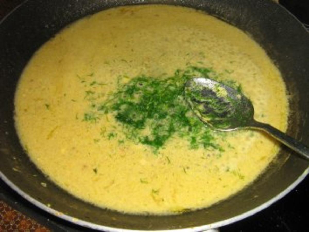 Pangasiusfilet mit  Parmesan Panade an Senf-Dill-Sauce - Rezept - Bild Nr. 6