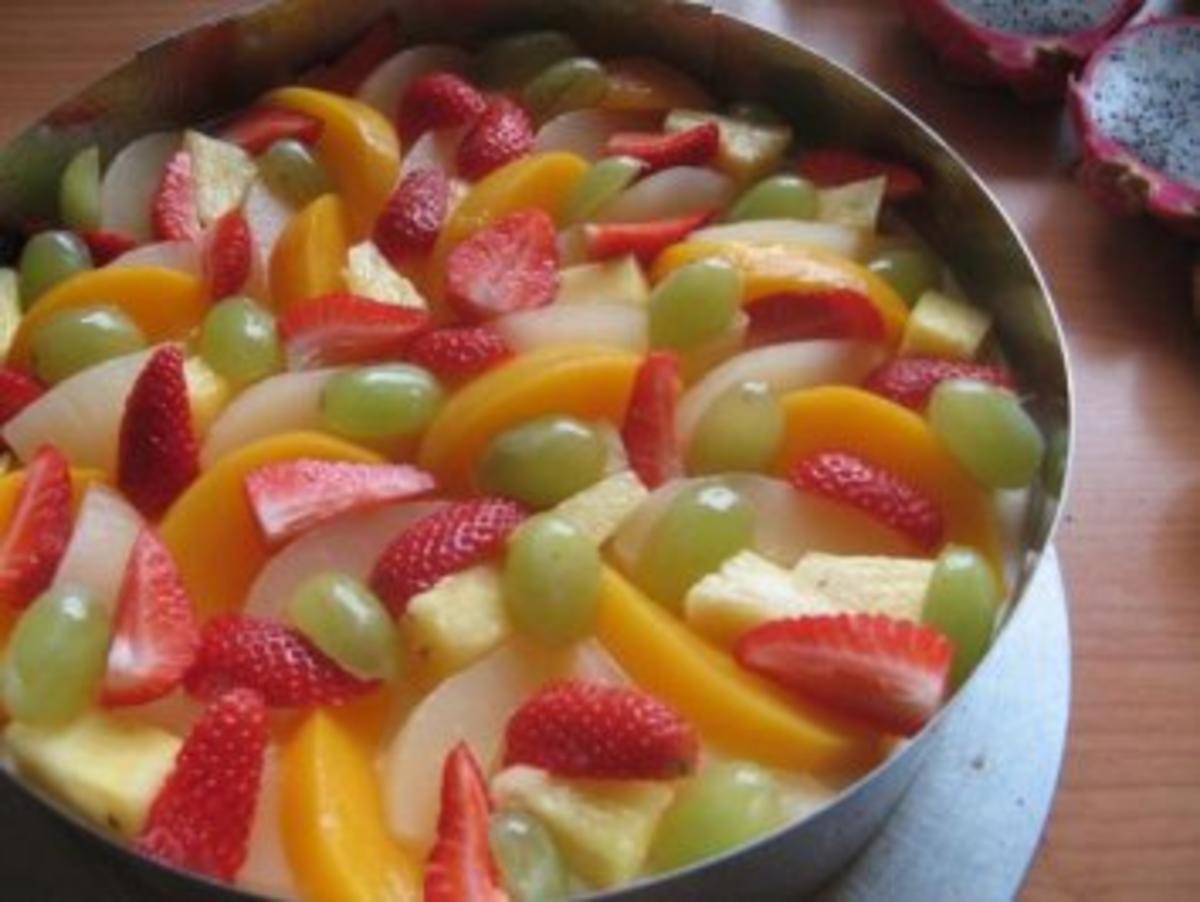 Obstkuchen mit exotischen Früchten. - Rezept - Bild Nr. 3