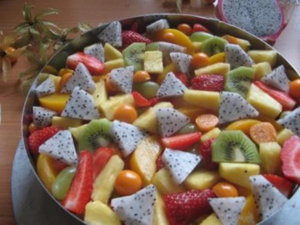 Obstkuchen mit exotischen Früchten. - Rezept - Bild Nr. 4