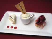 Cheesecake, Sorbet auf Fruchttaler und Tiramisu - Rezept - Bild Nr. 2
