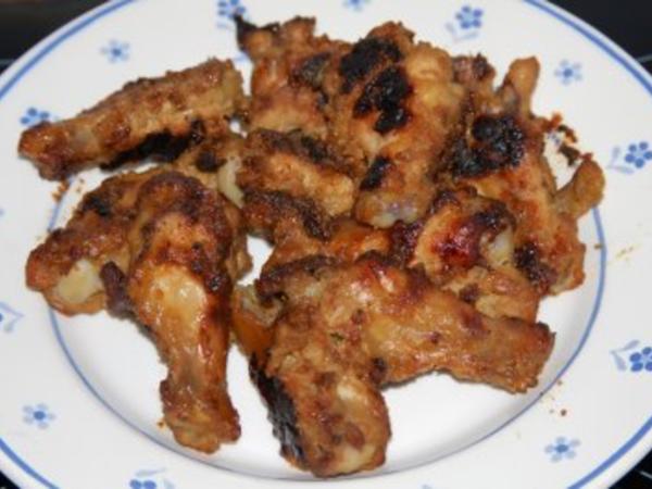 Chicken Wings mit Honig Senf Marinade - schnell &amp; einfach - 215 kcal/100g