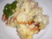 Blumenkohl Auflauf mit einer Käsesoße überbacken - Rezept