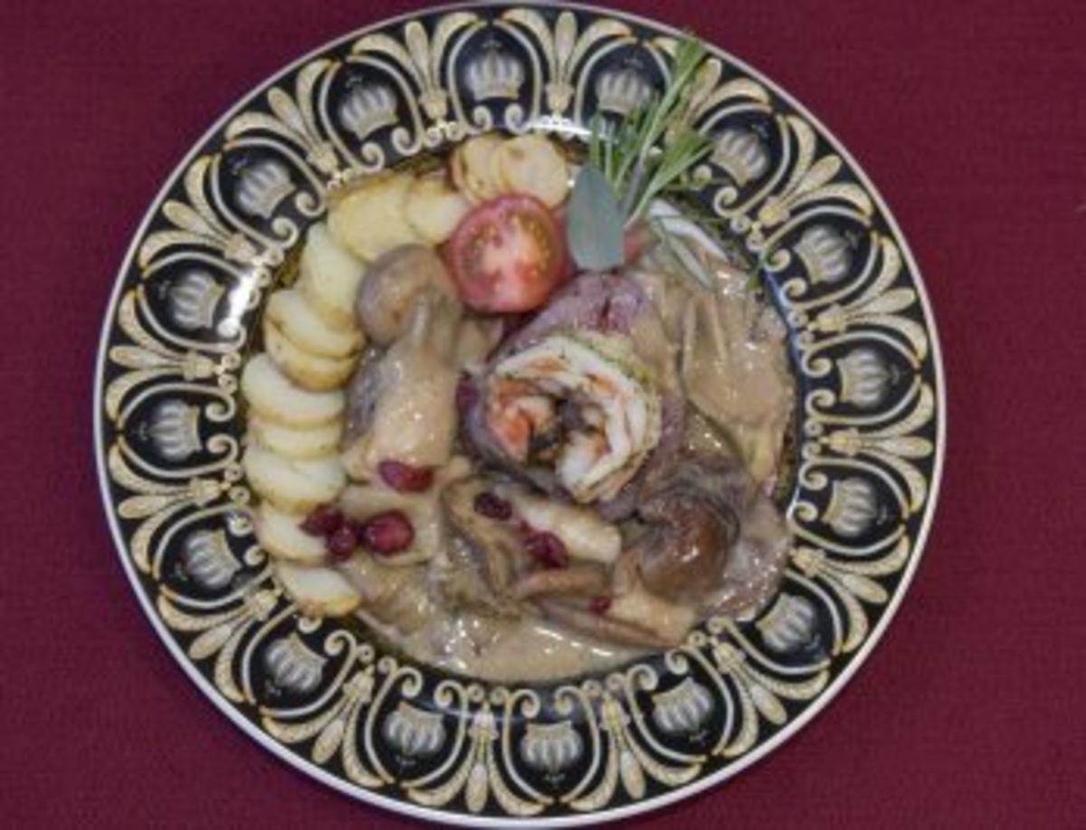 Bilder für Rinderfilet à la Pompöös mit Scampi und Gemüse (Harald Glööckler) - Rezept