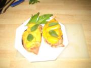 Snacks - Tostato Panini con prosciutto, asparagi e formaggio – geröstete Brötchen - Rezept