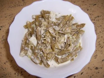 Bohnensalat mit Sahne - Rezept