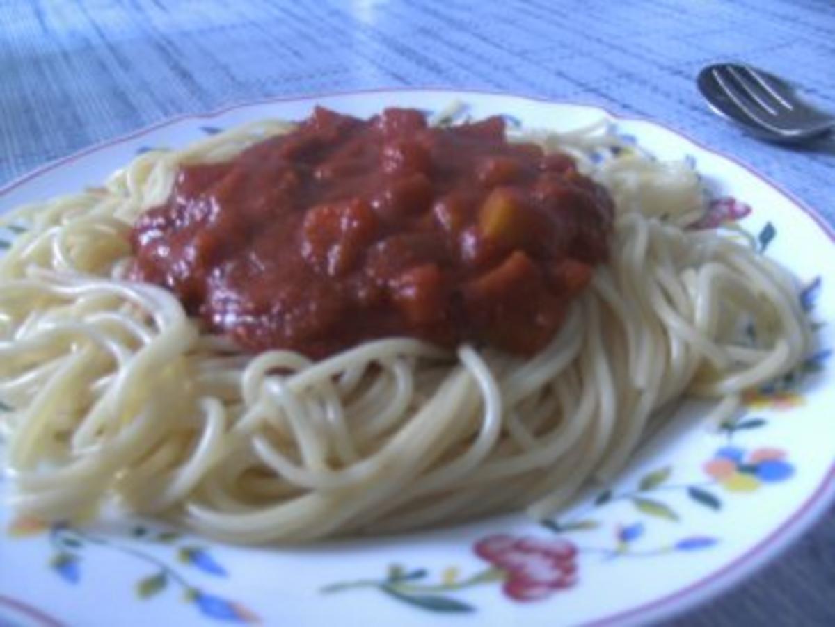 Spagetti in Gemüse-Tomaten-Soße - Rezept - Bild Nr. 11