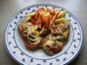 Schnelle Pizzaschnitzel mit Nudeln und Tomatensoße - Rezept