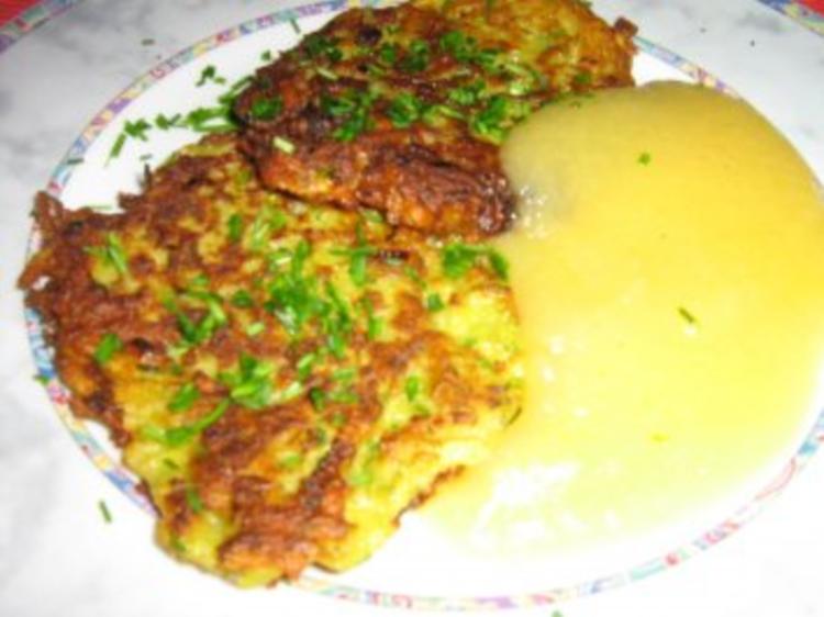 Kartoffel Zucchini Puffer - schnell &amp; einfach - 65 kcal/100g