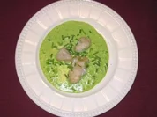 Seeteufelbäckchen auf Erbsenschaum - Rezept - Bild Nr. 2