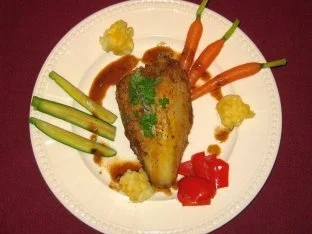 Perlhuhnbrust mit Madeirasoße und Gemüse - Rezept - Bild Nr. 2