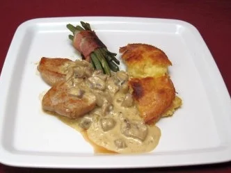 Schweinefilets an Kartoffel-Tarte und grünen Bohnen - VIP-Tribüne - Rezept