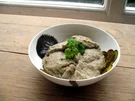 Rezept: Auberginenpürree mit Schafskäse Auberginenpürree mit Schafskäse - Rezept