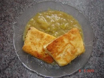 Rezept: Vegetarisch : Griesschnitten mit Rhabarberkompott Bild Nr. 7 Vegetarisch : Griesschnitten mit Rhabarberkompott - Rezept - Bild Nr. 7