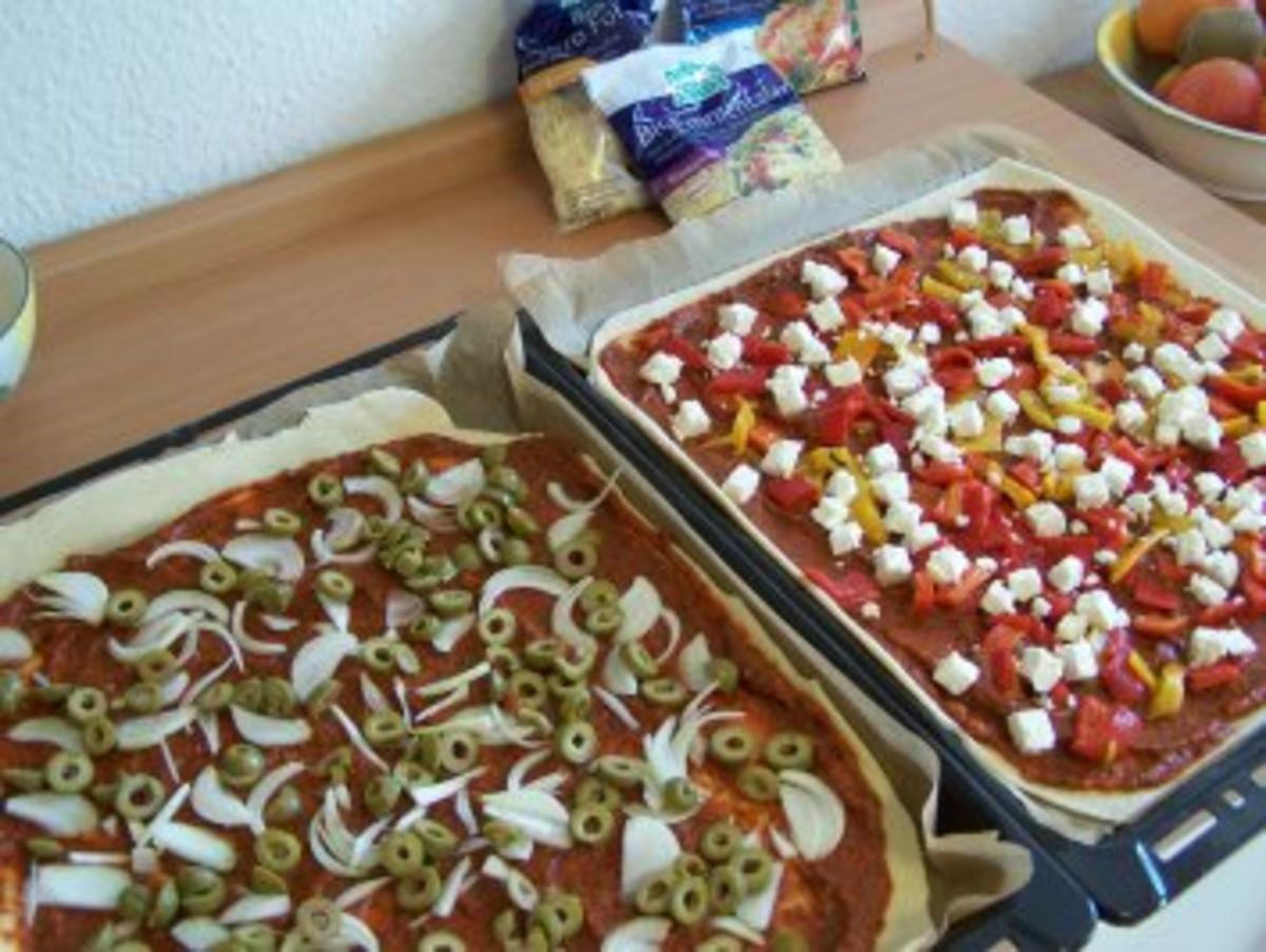 Pizzavariationen vegetarisch - Rezept