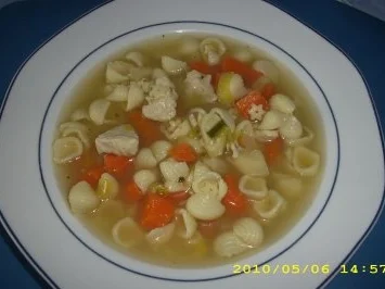Hühnersuppe mit Muschelnudeln und Hähnchenbrust - Rezept - Bild Nr. 6