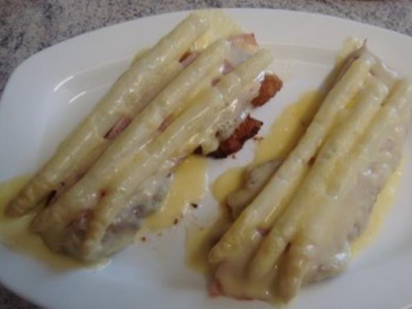 Fleischgerichte: Wiener Schnitzel mit Schinken, Spargel und Käse ... Fleischgerichte: Wiener Schnitzel mit Schinken, Spargel und Käse ...