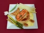 Lachs im Blätterteig mit Spargel - Feuillete au saumon et asperges au cerfeuil - Rezept - Bild Nr. 2