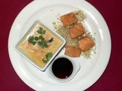 Samtgelee mit Garnelen und gedämpfter Lachs - Rezept - Bild Nr. 2