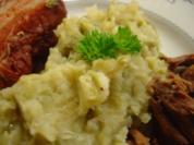 Schnibbelbohnen-Stampf mit Suppenfleisch und Bauch - Rezept