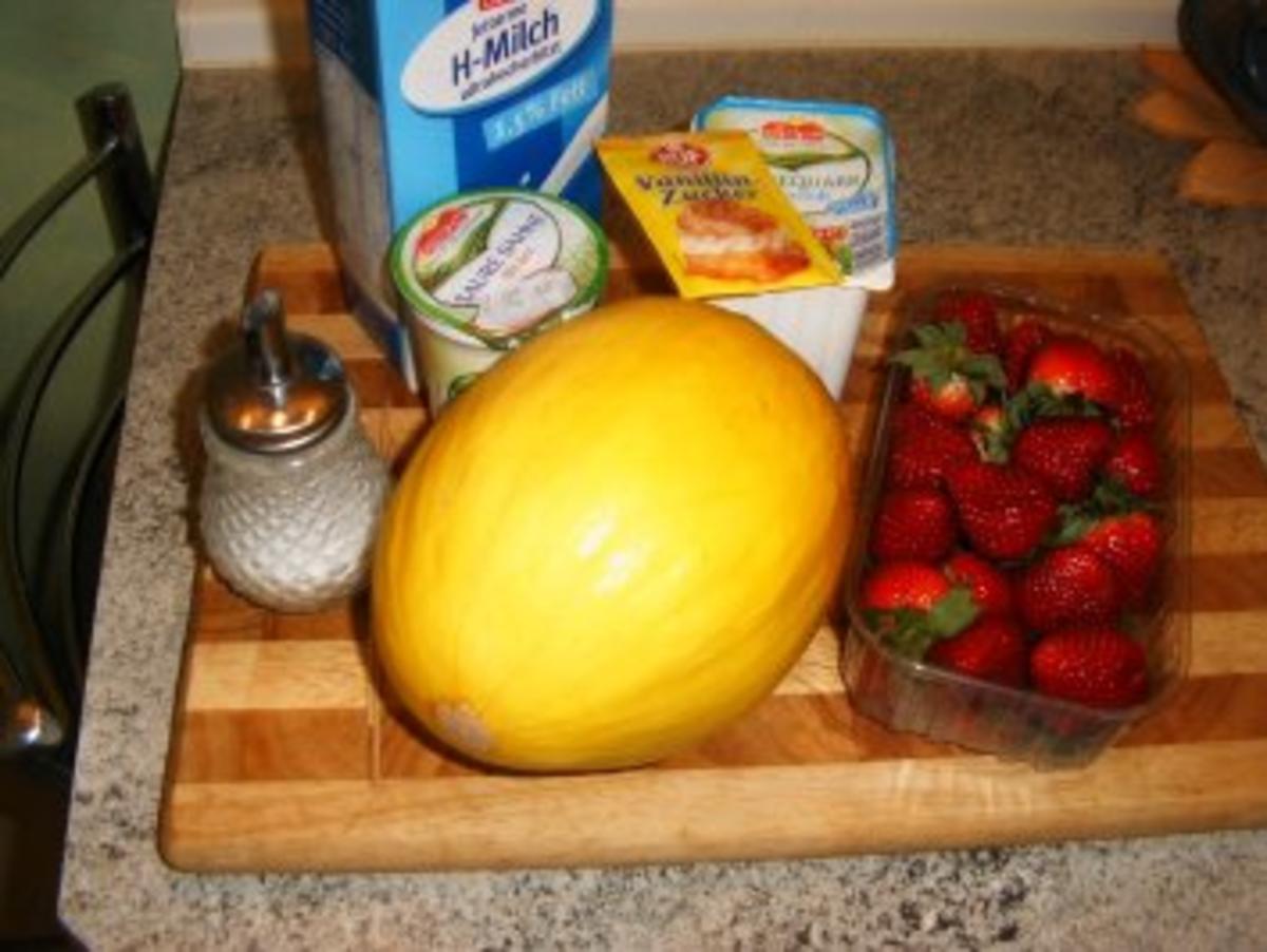 Melone gefüllt mit Sahne -Quark - Rezept - Bild Nr. 2