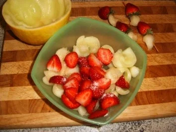 Melone gefüllt mit Sahne -Quark - Rezept - Bild Nr. 3