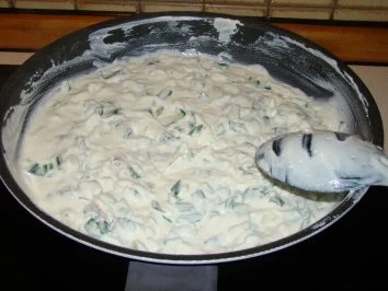 Knödel mit Lauchzwiebel-Specksoße - Rezept - Bild Nr. 5