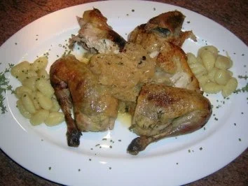 Perlhuhn an karamellisiertem Sauerkraut mit Gnocchi - Rezept - Bild Nr. 2