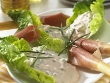 Schinkengriffel mit Tomaten-Quark - Rezept