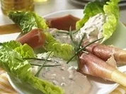 Rezept: Schinkengriffel mit Tomaten-Quark Schinkengriffel mit Tomaten-Quark - Rezept