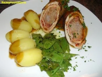 Rezept: Fleisch: SCHWEINSROULADE mit Brätfüllung Fleisch: SCHWEINSROULADE mit Brätfüllung - Rezept