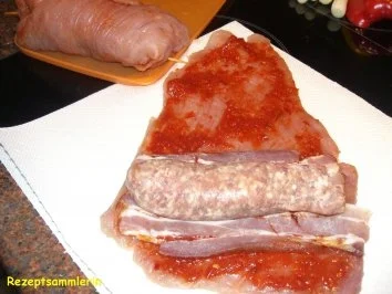 Rezept: Fleisch: SCHWEINSROULADE mit Brätfüllung Bild Nr. 3 Fleisch: SCHWEINSROULADE mit Brätfüllung - Rezept - Bild Nr. 3