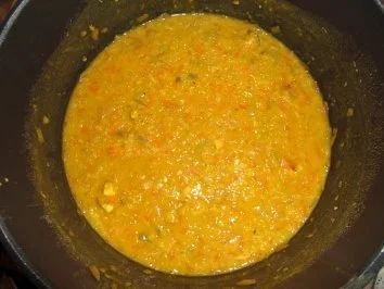 Rezept: rote Linsensuppe mit Apfel und Hühnchenfilet Bild Nr. 3 rote Linsensuppe mit Apfel und Hühnchenfilet - Rezept - Bild Nr. 3