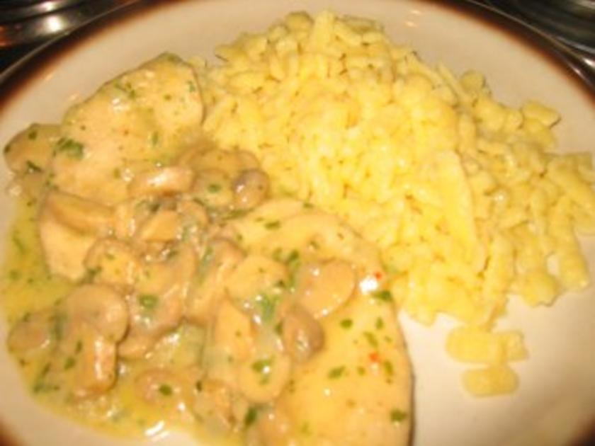 Geflügel: Putenmedaillons an Champignon Sößchen - einfach - 168 kcal/100g