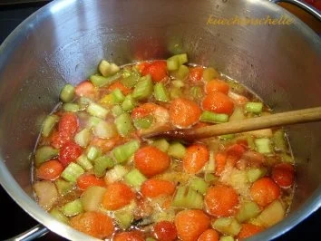 Konfitüre & Co:   Rhabarber- Erdbeer mit Vanille - Rezept - Bild Nr. 2