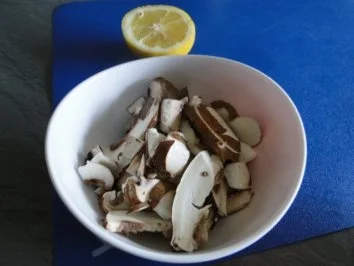 Gebratener Spargel mit gebr. Schinken, Pilze und und Parmesan, ergibt - Rezept - Bild Nr. 3