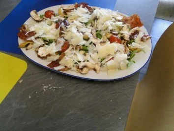 Gebratener Spargel mit gebr. Schinken, Pilze und und Parmesan, ergibt - Rezept - Bild Nr. 12