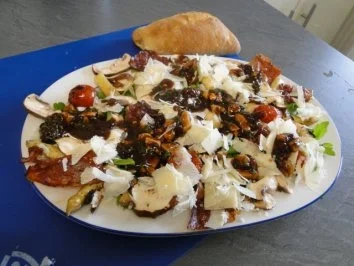 Gebratener Spargel mit gebr. Schinken, Pilze und und Parmesan, ergibt - Rezept - Bild Nr. 13