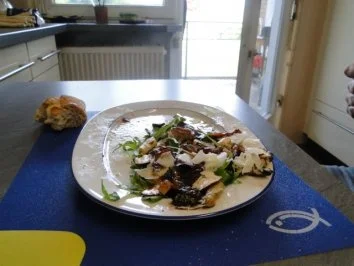 Gebratener Spargel mit gebr. Schinken, Pilze und und Parmesan, ergibt - Rezept - Bild Nr. 14