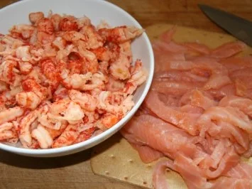 Suppe: Erbsensuppe mit Lachs und Flusskrebsen - Rezept - Bild Nr. 4