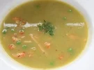 Rezept: Suppe: Erbsensuppe mit Lachs und Flusskrebsen Suppe: Erbsensuppe mit Lachs und Flusskrebsen - Rezept