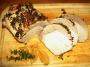 Schweinesteakbraten mit Chili und Zitronenthymian aus dem Ofen - Rezept