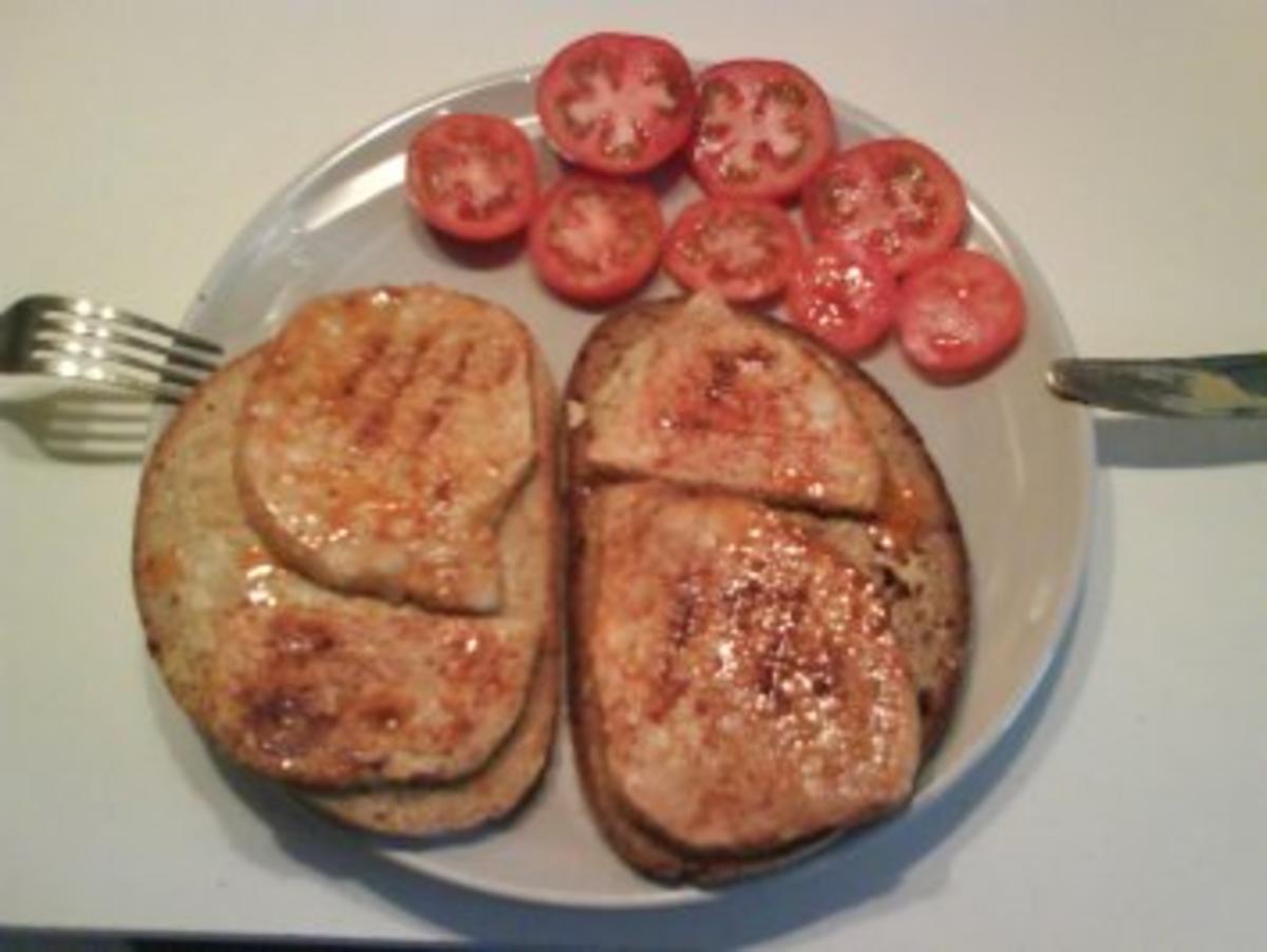 Abendbrot: Minutensteak auf Weizen-/Roggentoast - Rezept - Bild Nr. 6