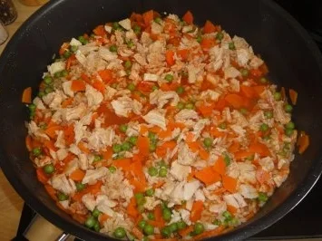 Schnelles rotes Hühnerfrikassee - Rezept