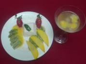 Blanc-manger von Kokosnuss auf Mango-Kiwi-Mark und Frappe Royal - Rezept - Bild Nr. 2