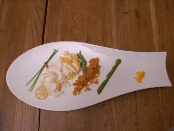 Languste auf Linsenbett an Asiapesto - Rezept