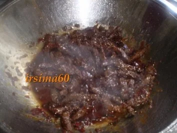 Rezept: Süß - scharfes Rindfleisch mit Sesamnudeln Bild Nr. 7 Süß - scharfes Rindfleisch mit Sesamnudeln - Rezept - Bild Nr. 7