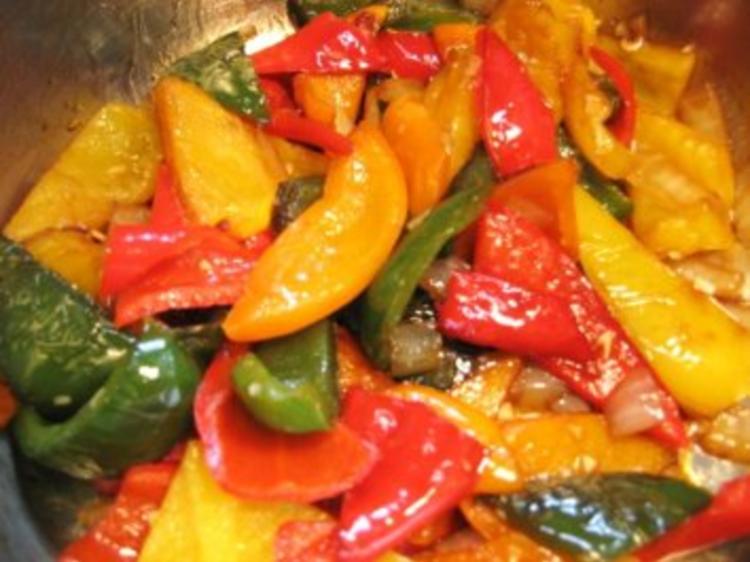 Buntes Paprika-Gemüse ... - Rezept mit Bild - kochbar.de