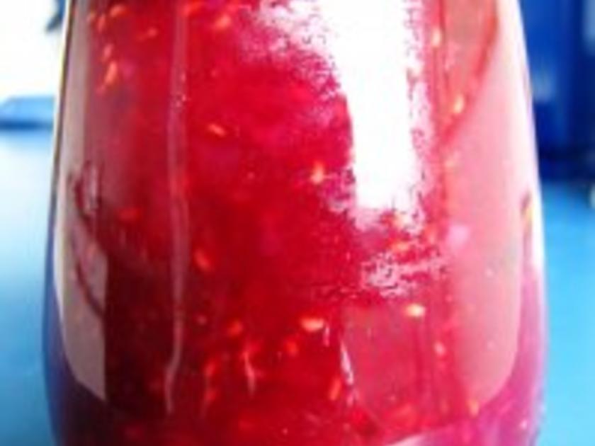 Himbeer Mandel Amaretto Marmelade - schnell &amp; einfach - 204 kcal/100g