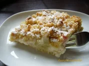 Rhabarberkuchen mit Pudding - Rezept