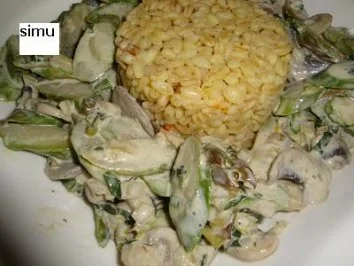 Rezept: Champignon-Spargel-Ragout mit Ebly Bild Nr. 4 Champignon-Spargel-Ragout mit Ebly - Rezept - Bild Nr. 4